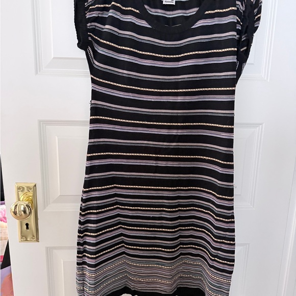 Missoni Black and White Striped Knit Mini Dress - Picture 2 of 5
